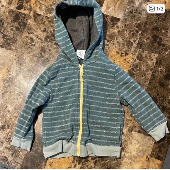 Tommy Bahama Teal Striped Kids Hoodie - Picture 5 of 5